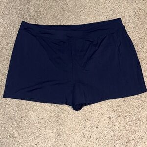 Gently used size 24w Lands End navy swim shorts